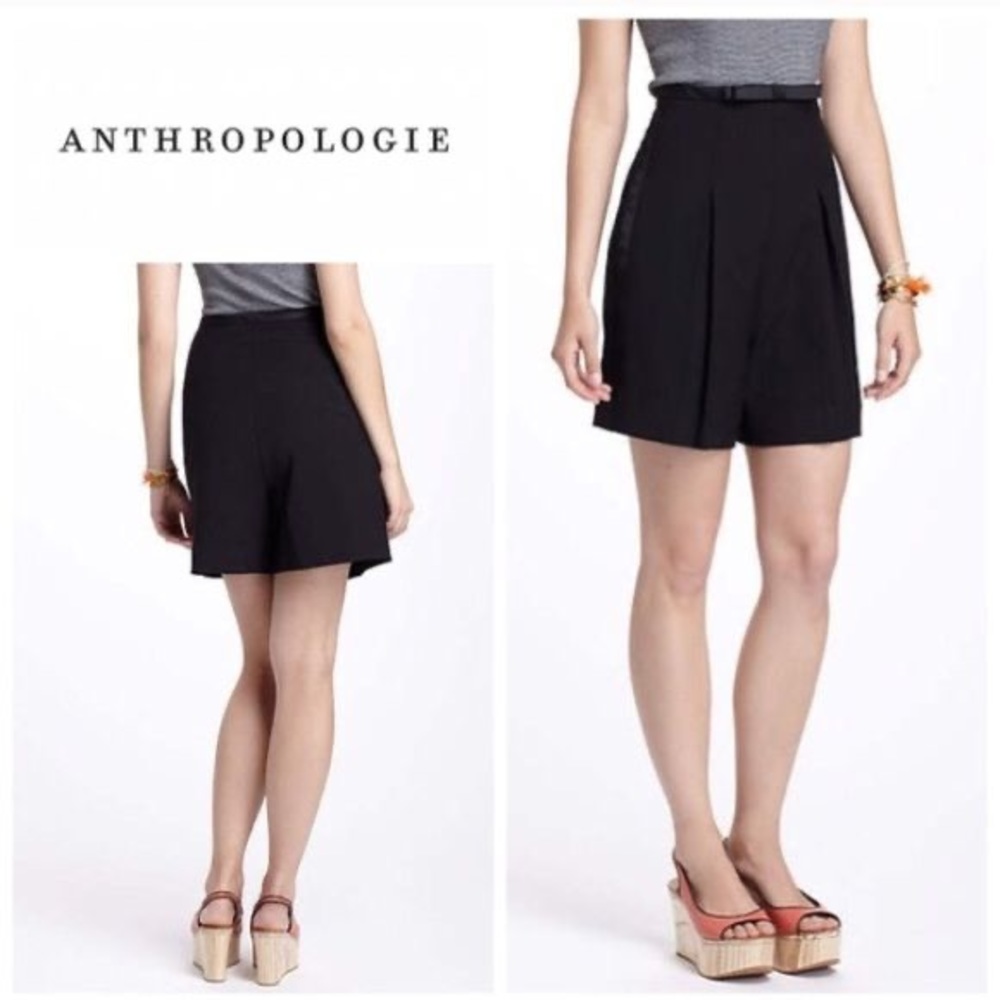 Anthropologie Tuxedo Shorts. Size 4. Black